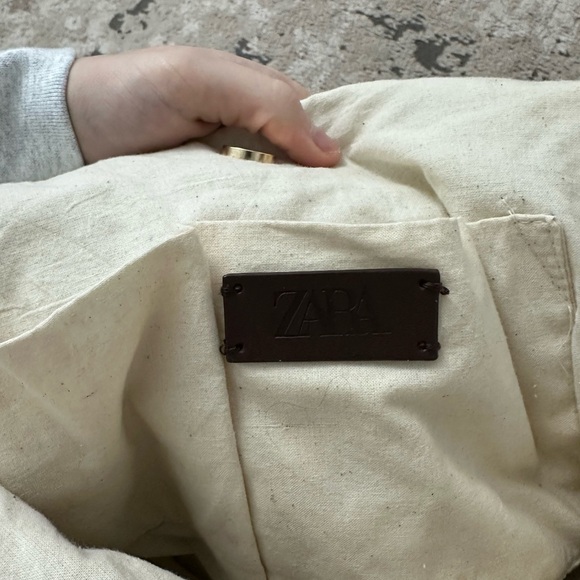 Zara Beige Knit Shoulder Bag - Picture 4 of 4